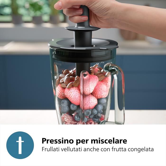 PHILIPS - Frullatore SERIE 5000 HR3041/00-Nero/Metallo