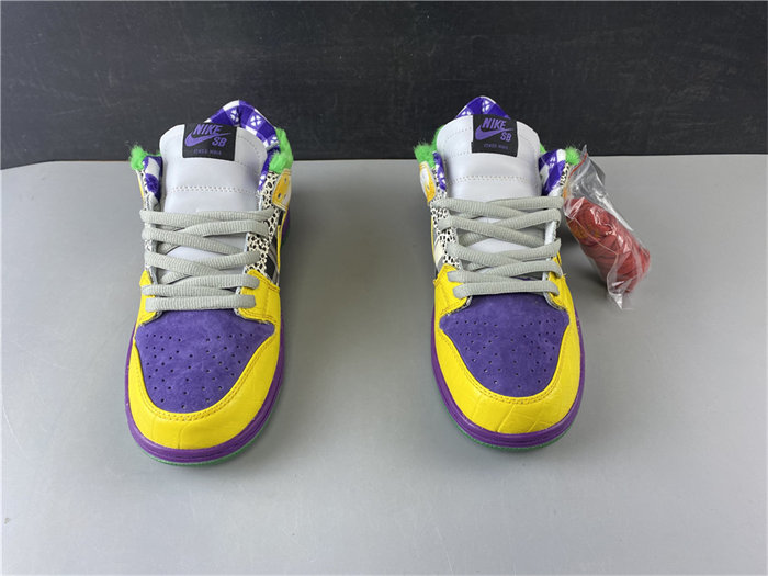 NK SB DUNK LOW PRO IW PURPLE/YELLOW-VIOLET-PINK 318403-137