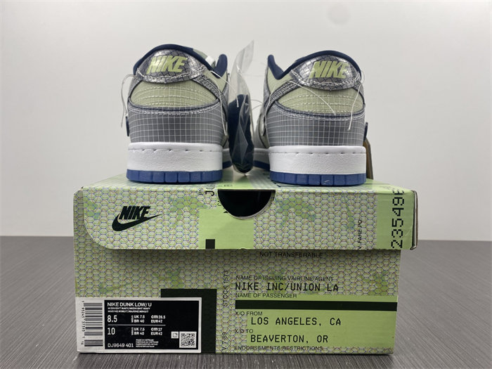 NK Dunk Low Union Passport Pack Pistachio DJ9649-401
