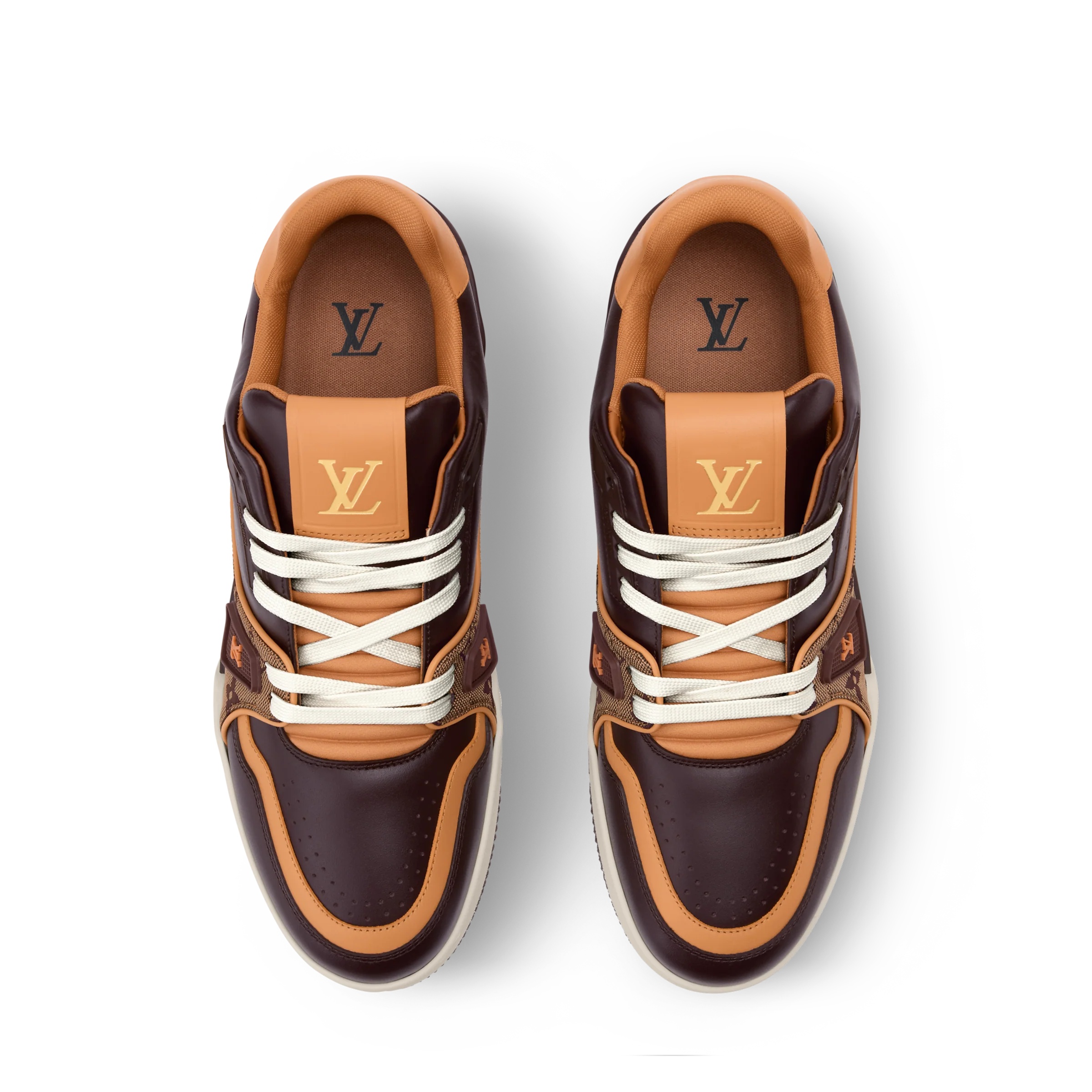 LV  Trainer Brown Monogram Leather Sneaker