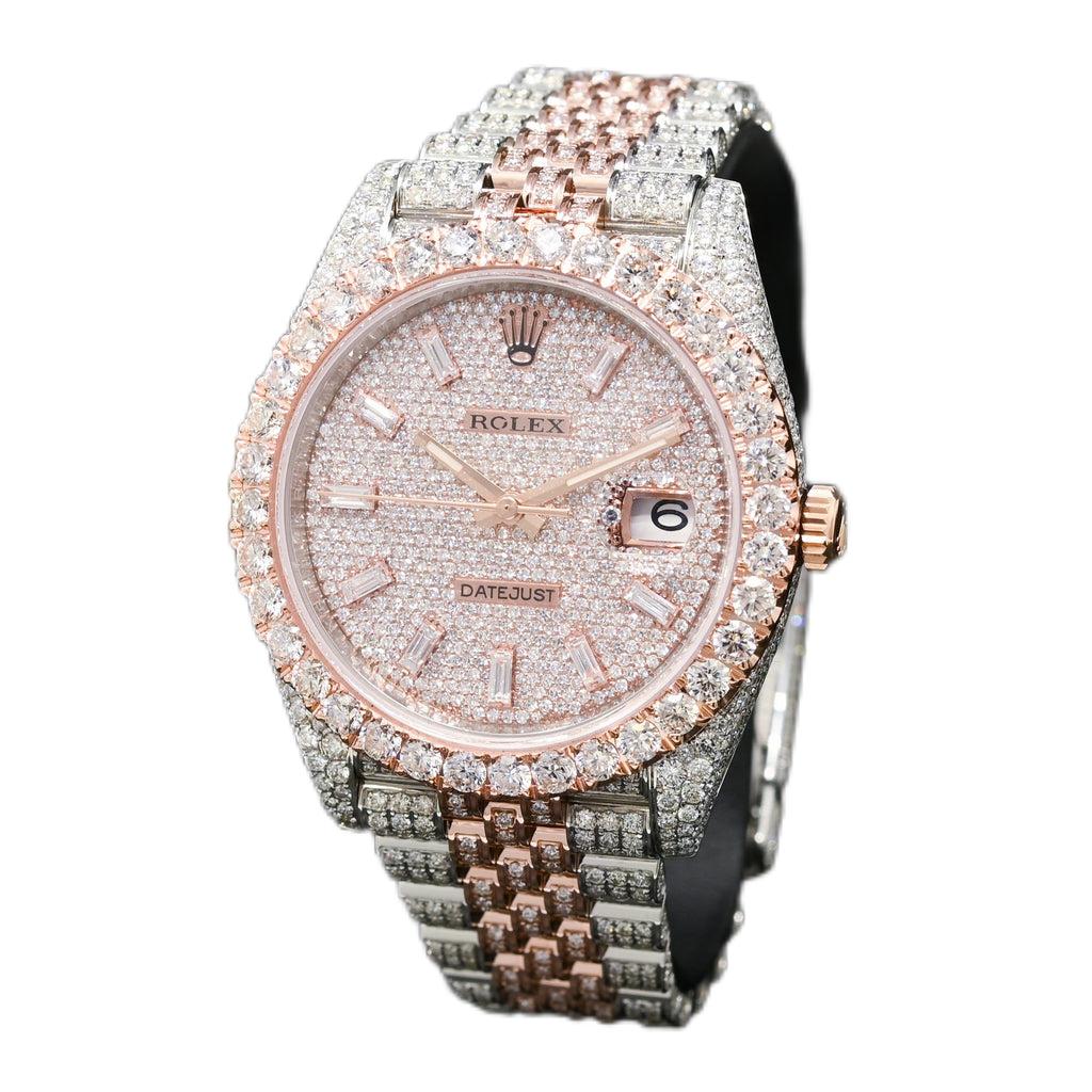 Rolex Datejust 41mm - Everose Full Honeycomb Baguette 126331