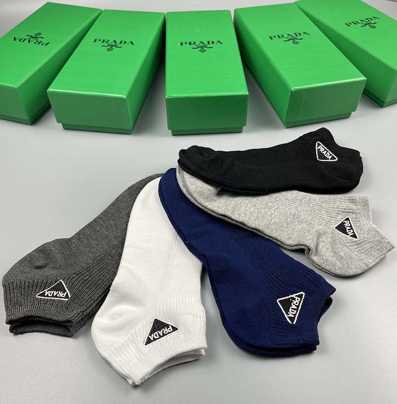 Set of 5 Pairs of Cotton Breathable Ankle Socks WZ-924000258