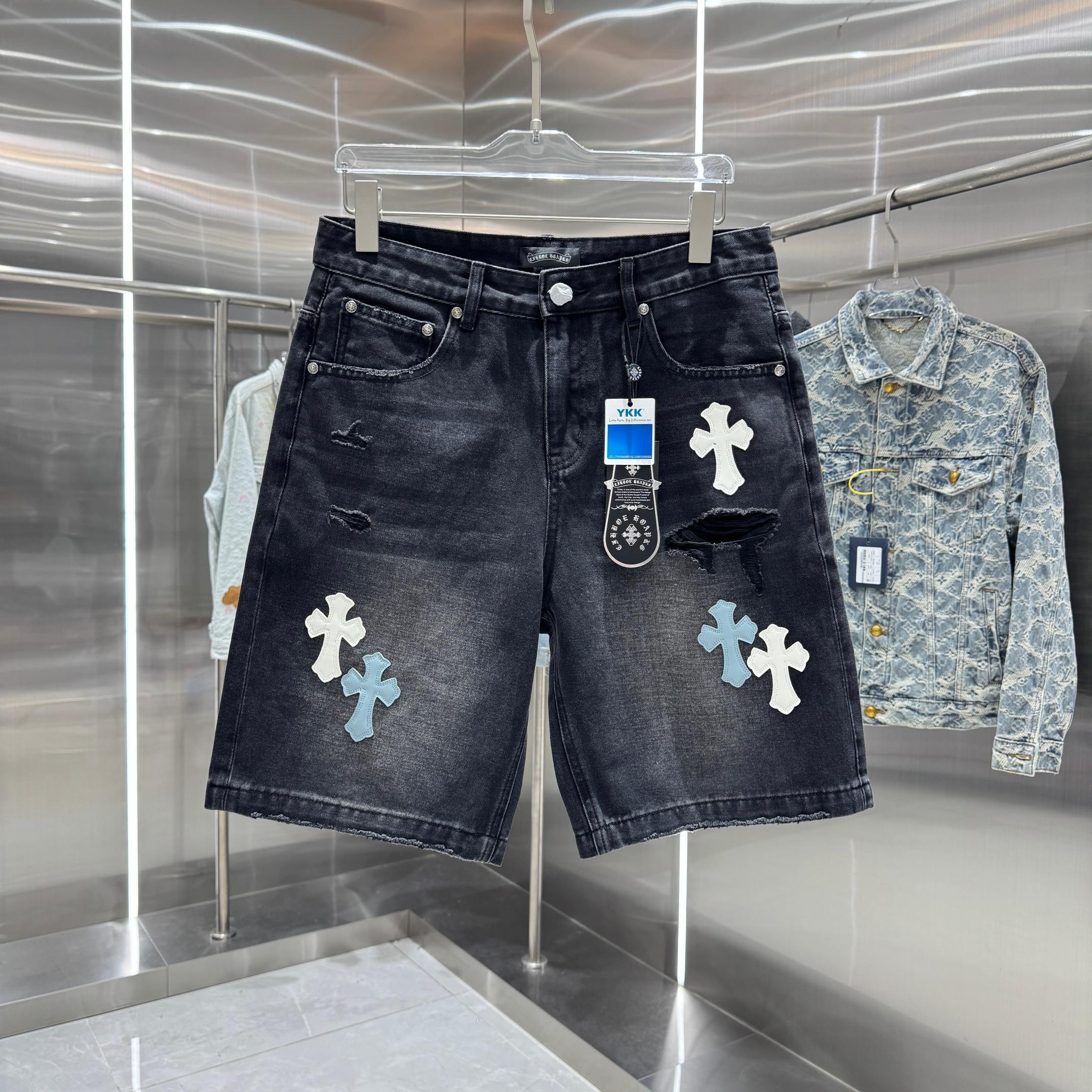 Chrome H Denim shorts