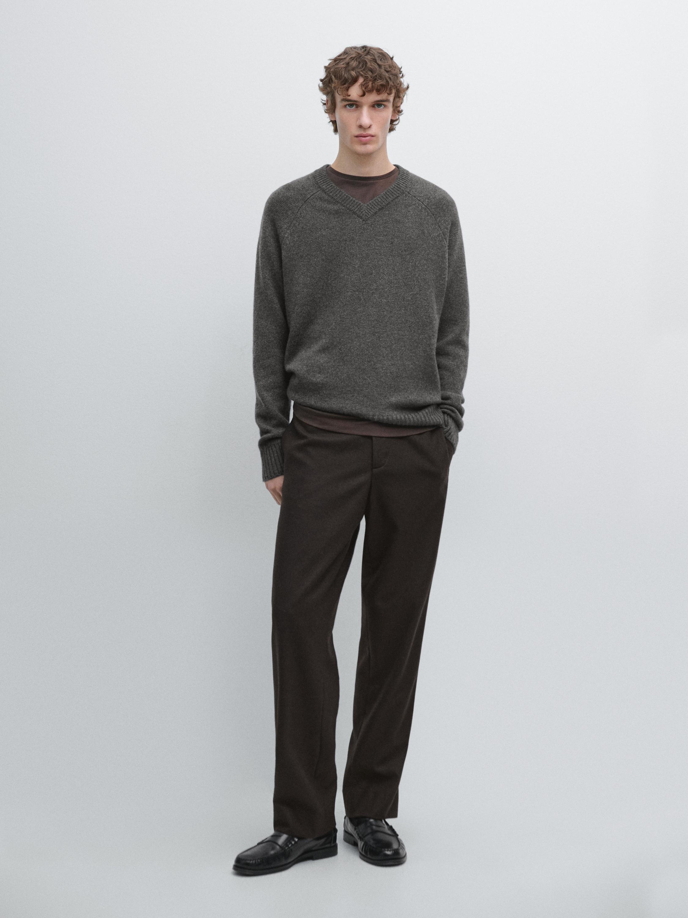 Pantalón total look mezcla lana