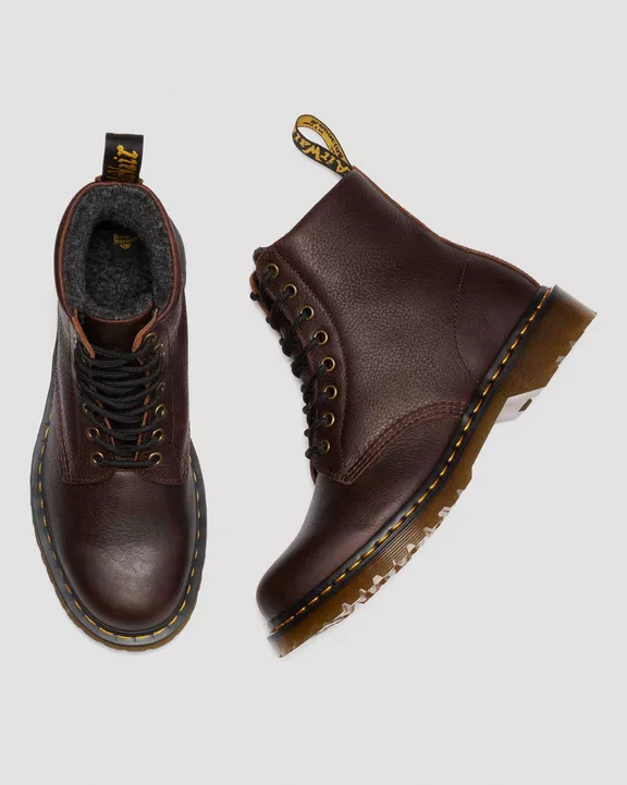 1460 Fleece Lined Grizzly Leather Boots