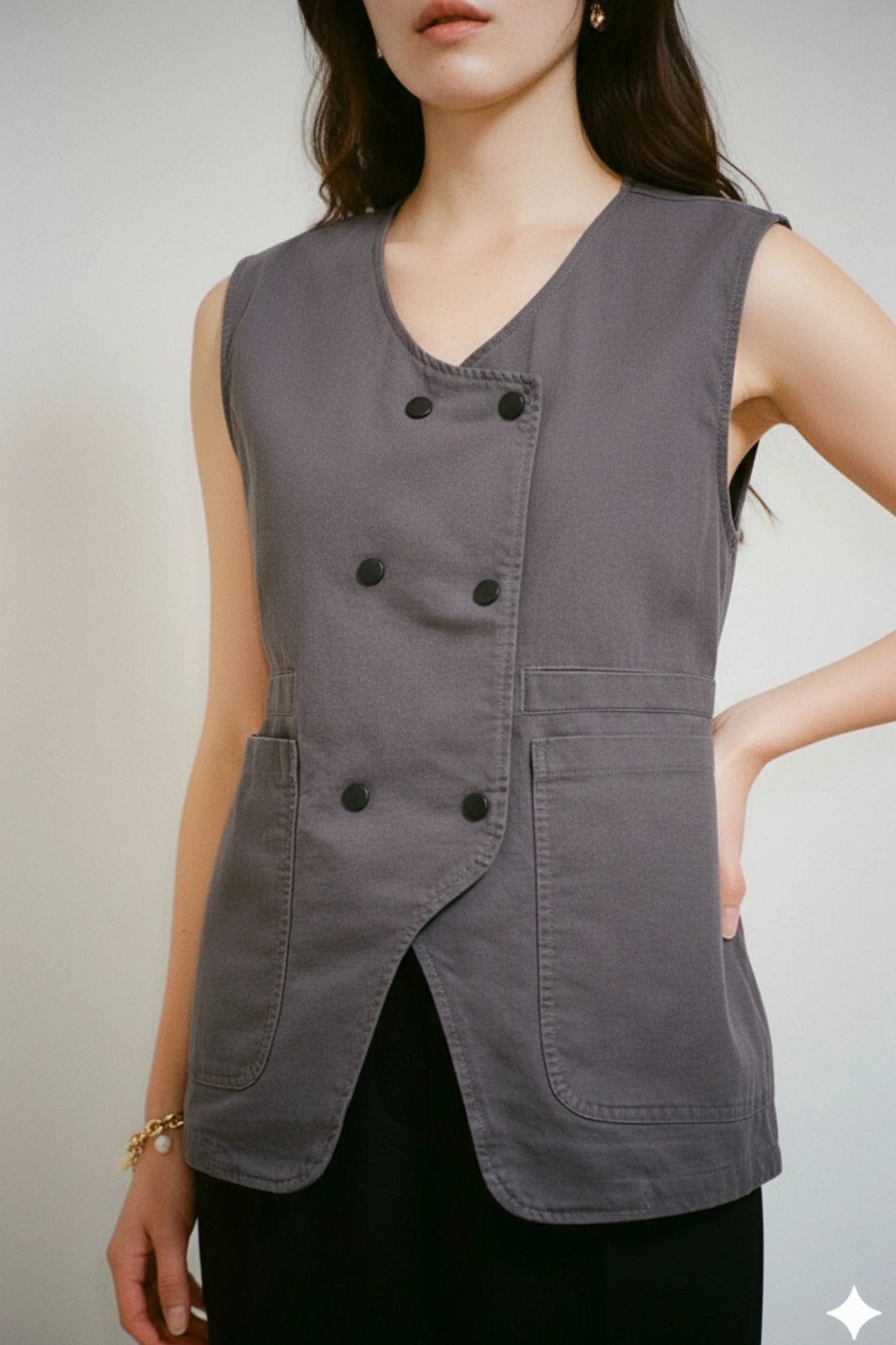 Military Double-Breasted Vest