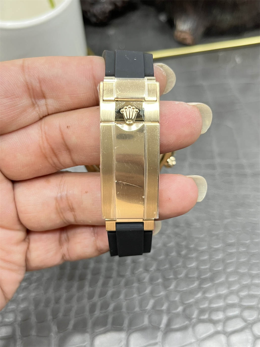 Rolex Daytona 126518LN Replica – Yellow Gold Oysterflex Chronograph