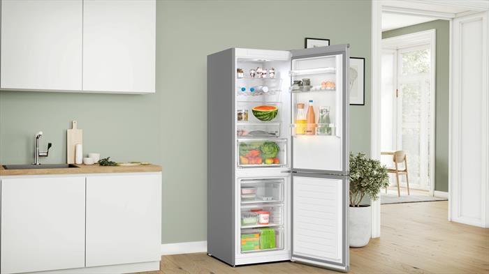 BOSCH - Frigorifero Combinato KGN367LDF Classe D 186x60 cm-Metal look