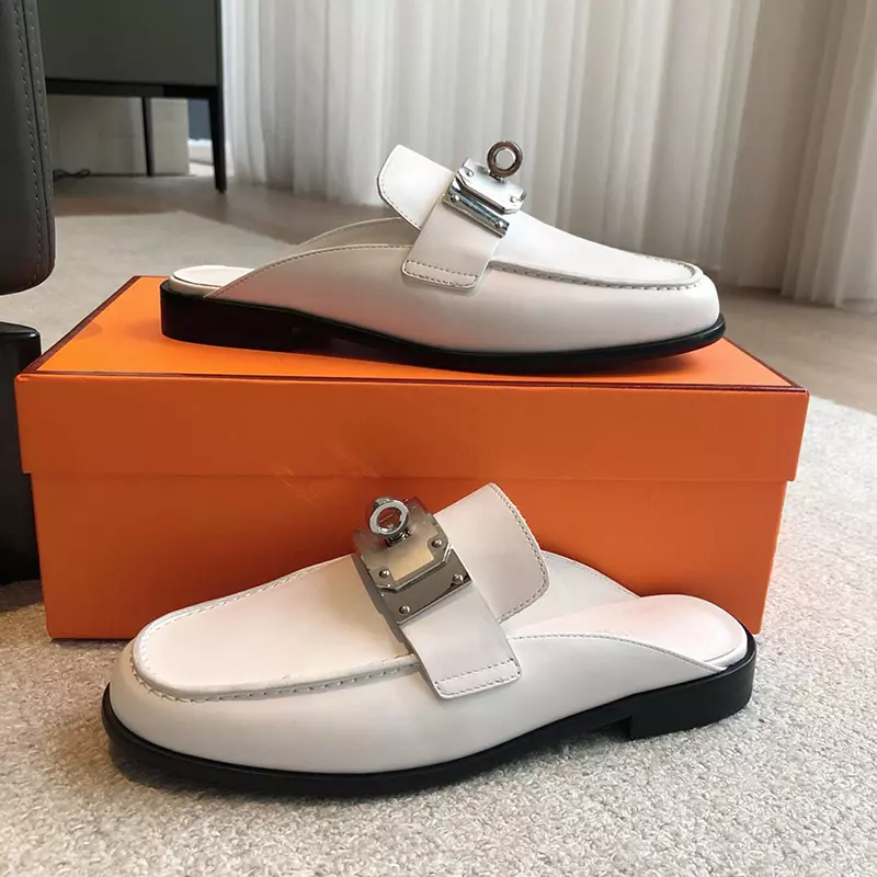 Fashion High Quality Real Leather Slippers LX-872306