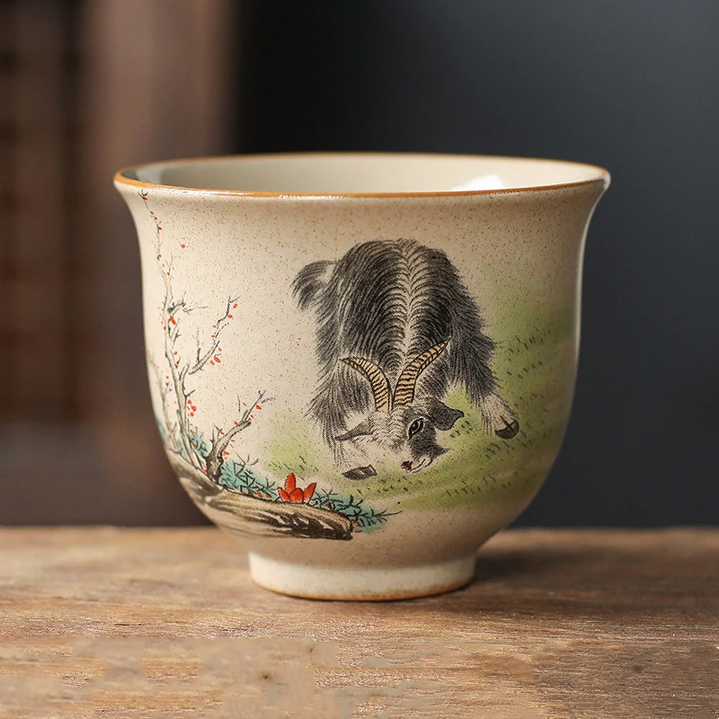 12 Chinese Zodiac Ceramic Teacup Kung Fu Tea Cup 130ml