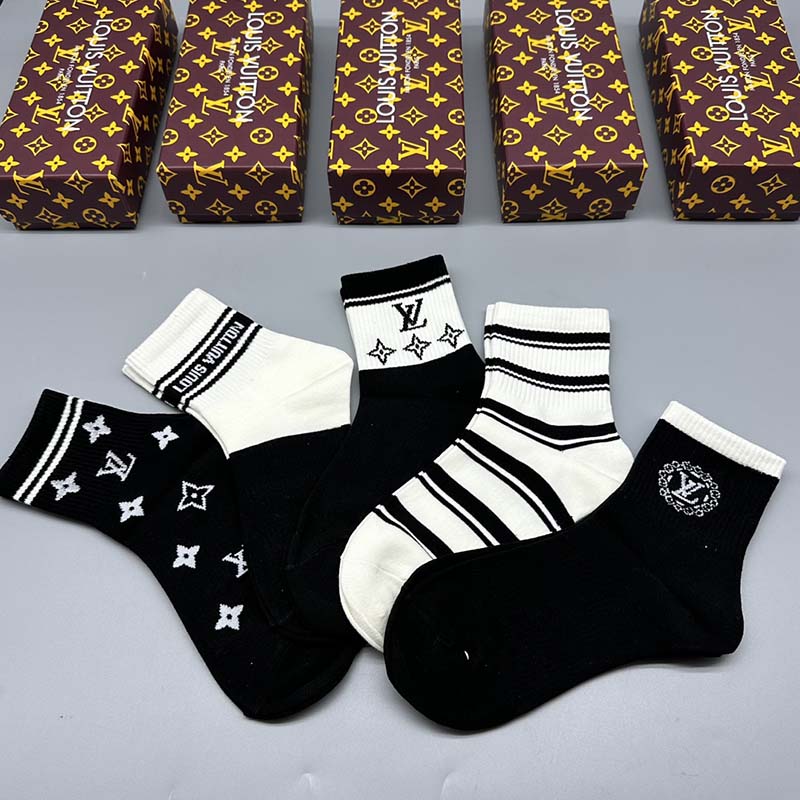 Set of 5 Pairs of Cotton Breathable Ankle Socks WZ-924000278