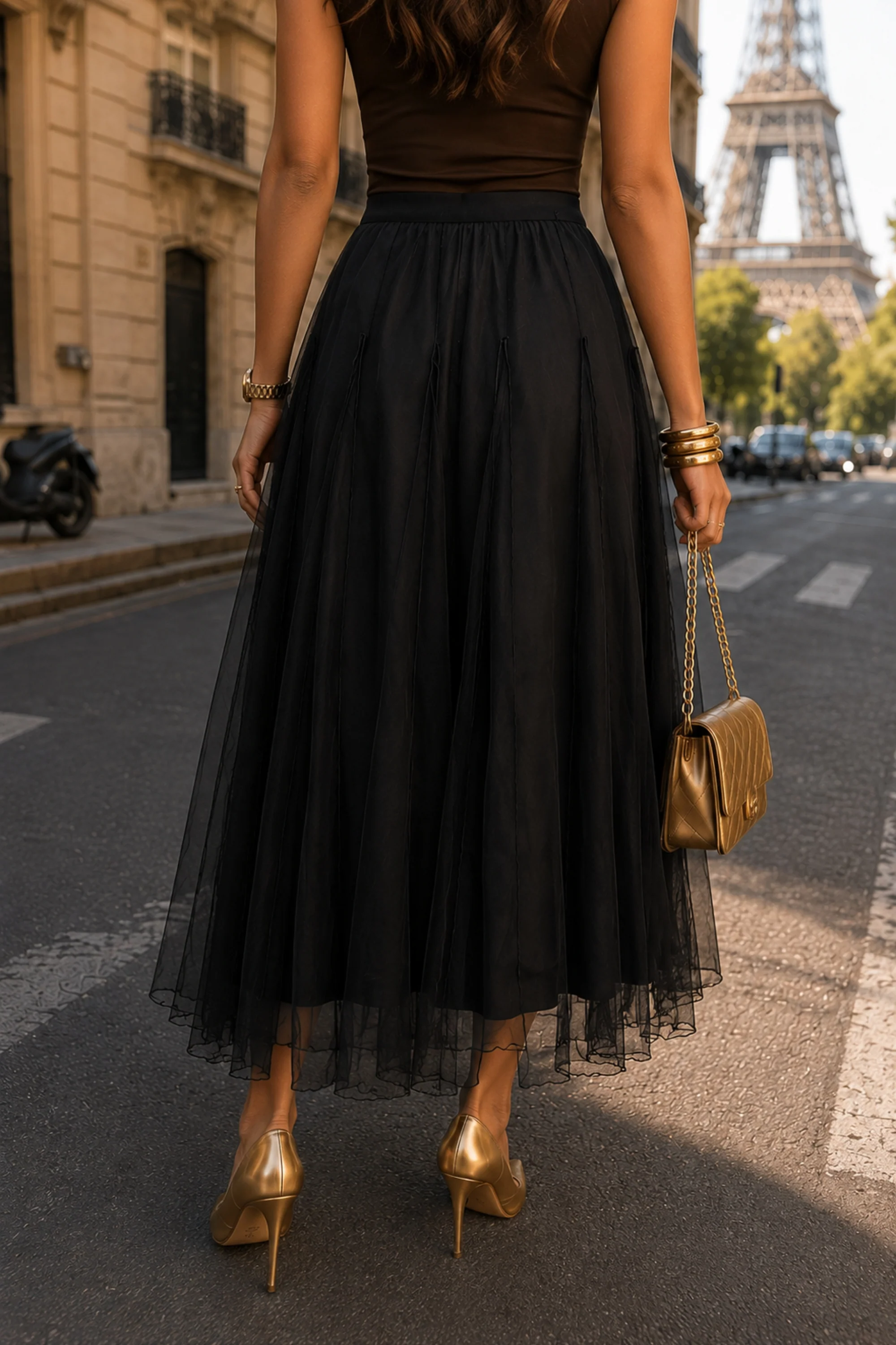 Shadow Veil  Mesh Skirt