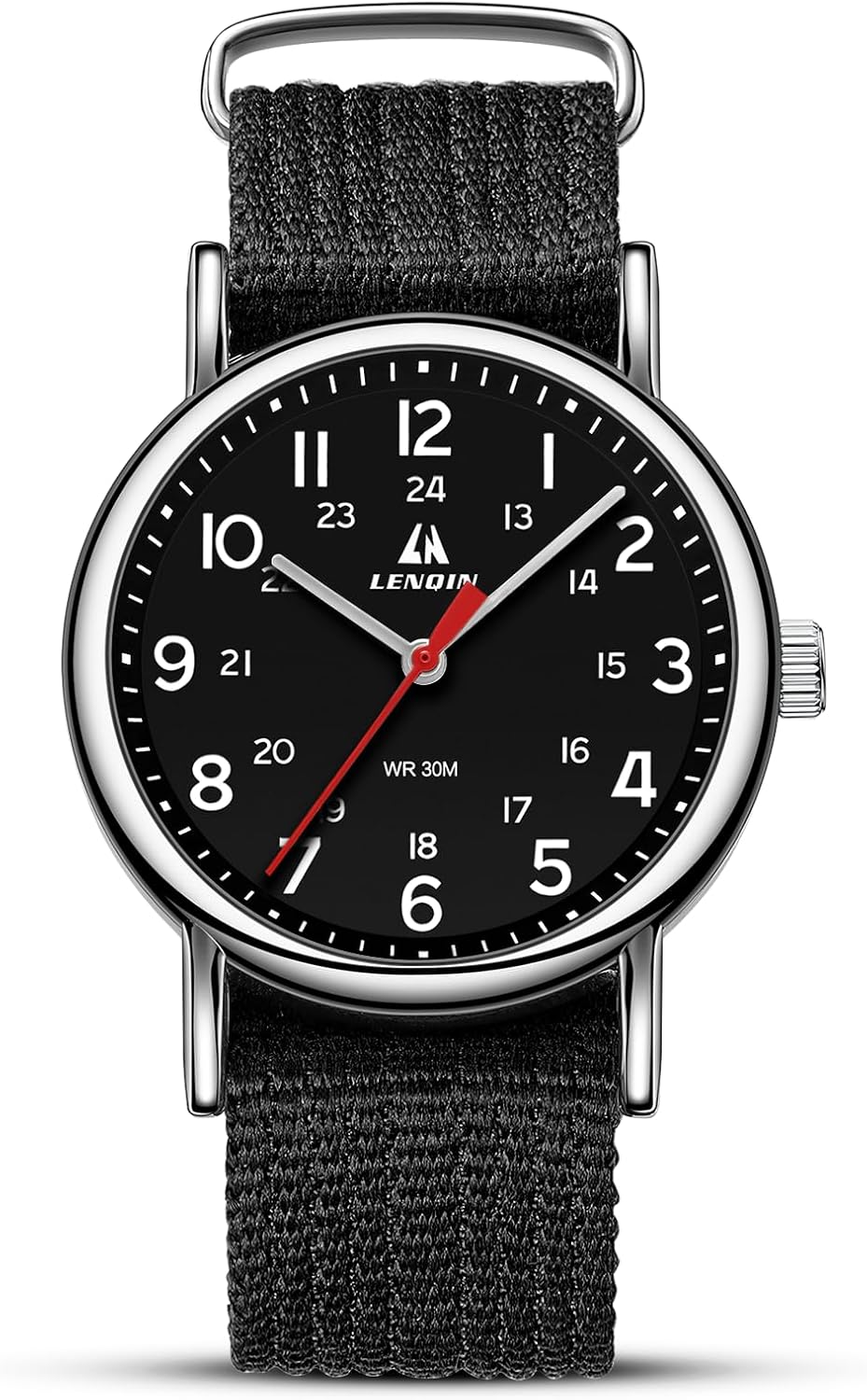 LN LENQIN Mens Watches Military Sport Analog Quartz Watch for Men | Nylon Strap Stylish Luminous Fashion 3ATM Waterproof Army Tactical Casual Wristwatch Unisex Watch for Men With Date