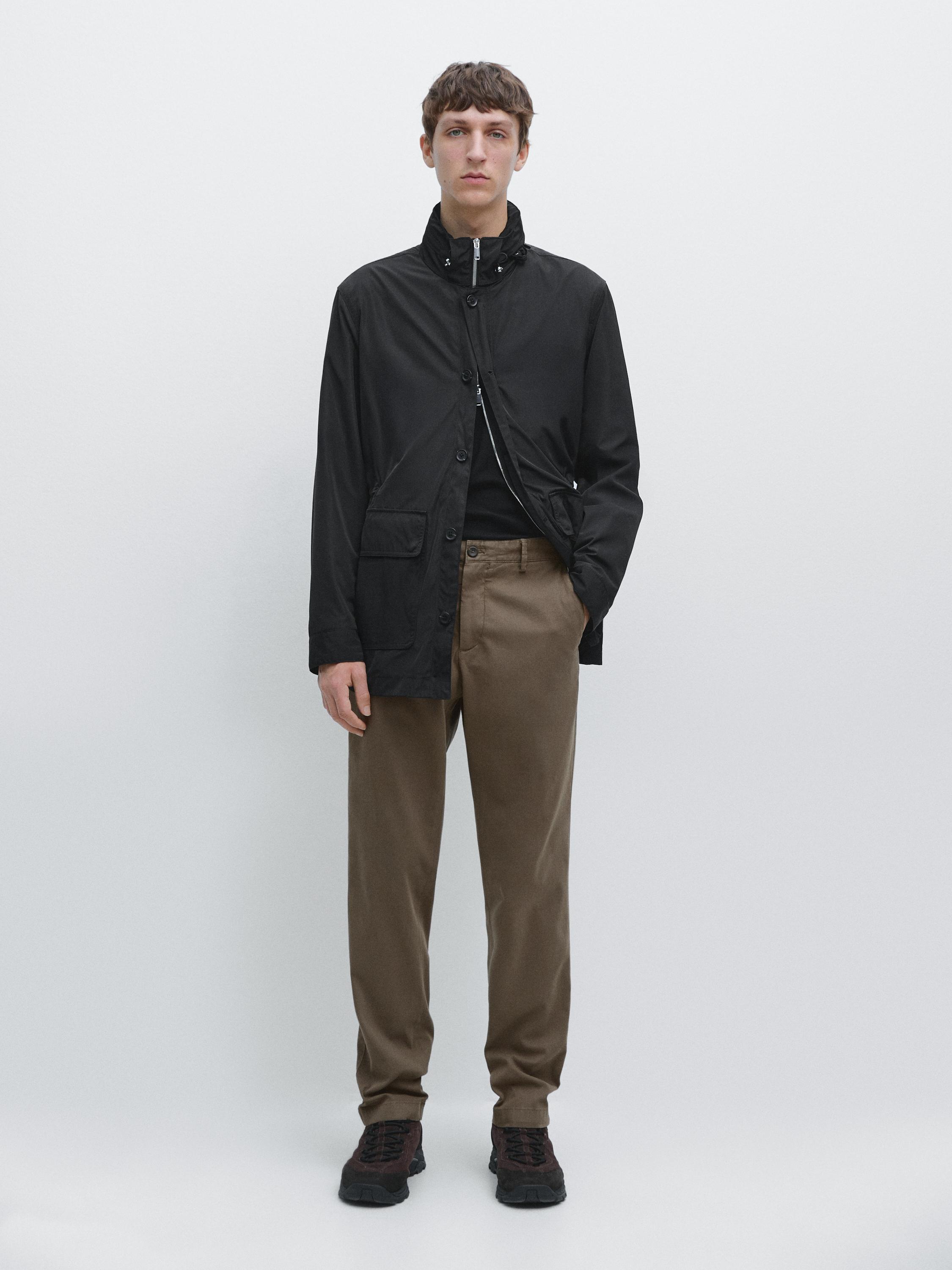 Pantalón microestructura slim fit