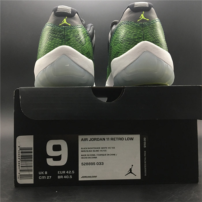 JRD 11 Retro Low Green Snakeskin 528895- 033