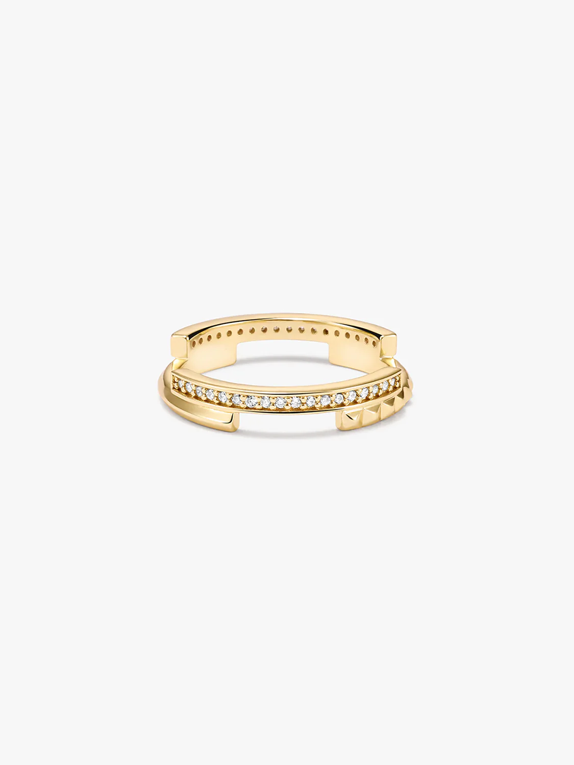 Pave Double Layer Ring