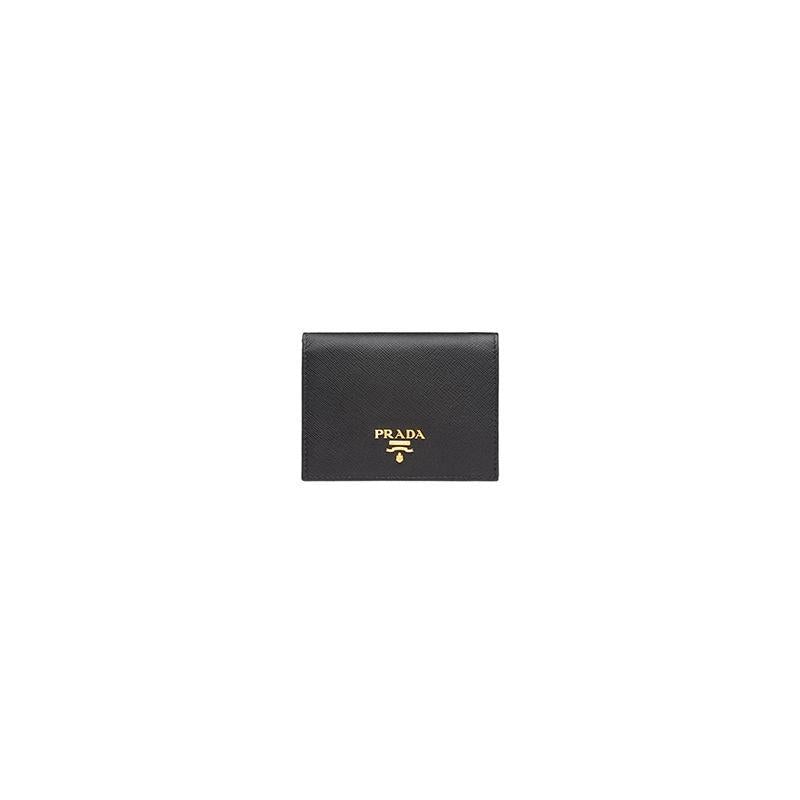 PRADA(プラダ) サフィアーノレザー 二つ折り財布 ブラック