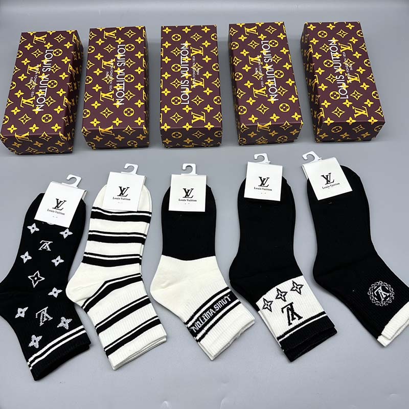 Set of 5 Pairs of Cotton Breathable Ankle Socks WZ-924000278