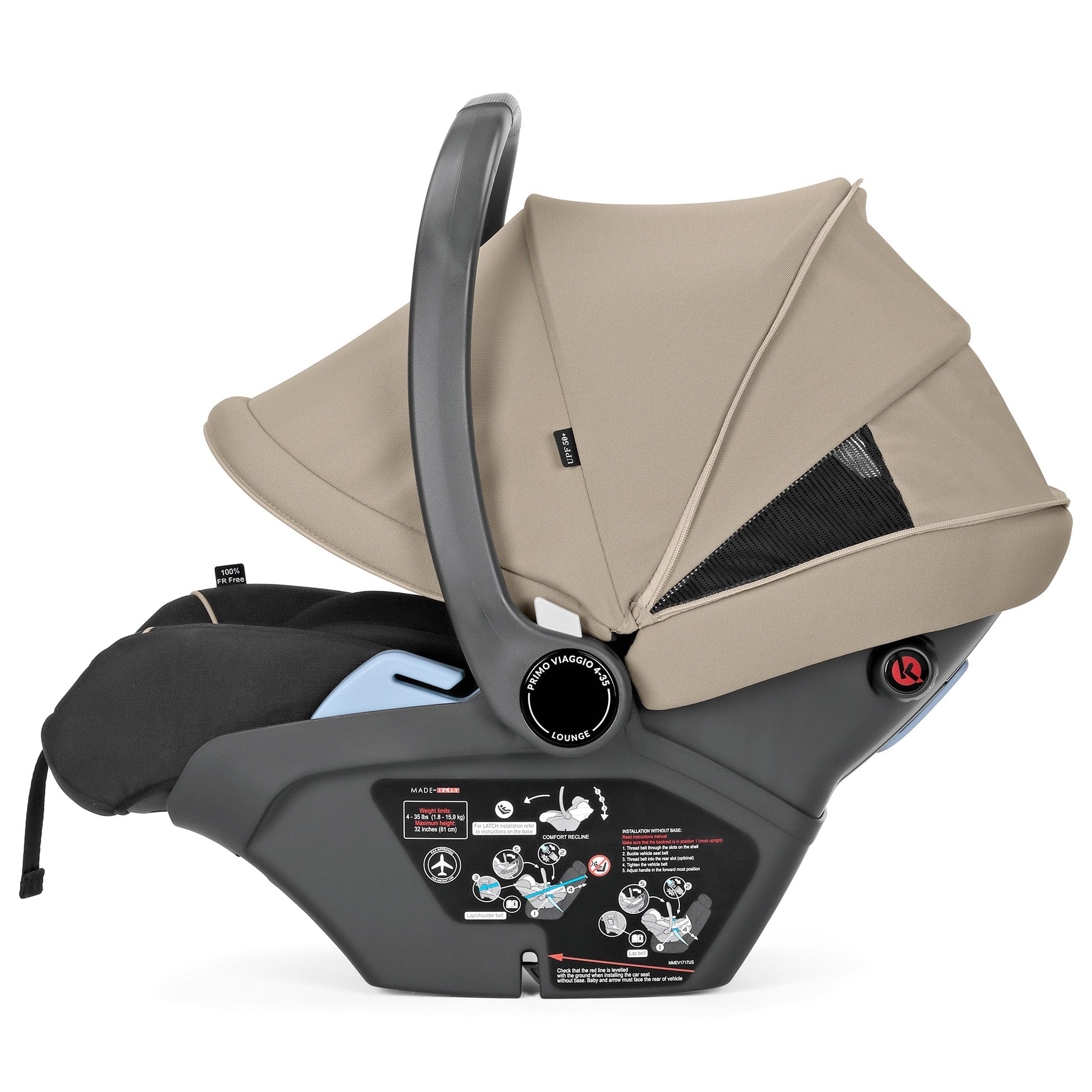 PEG Primo Viaggio Lounge Reclining Infant Car Seat - Vanilla Blend