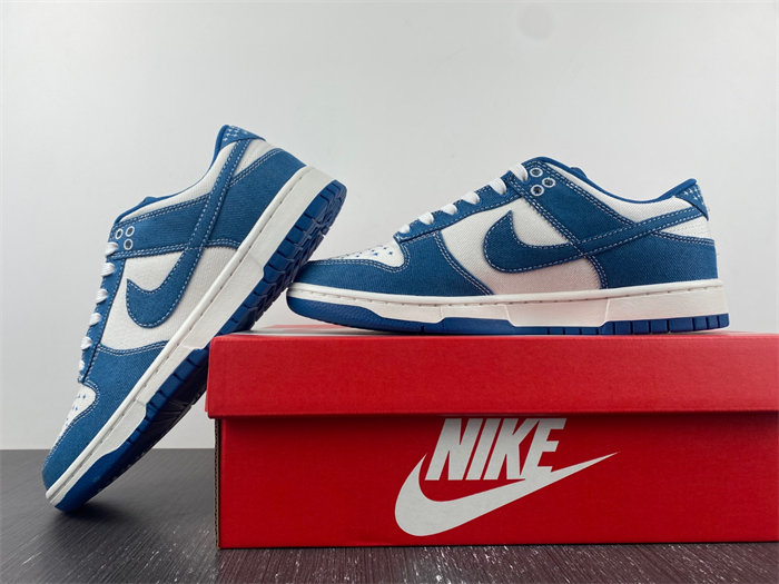 NK Dunk Low Industrial Blue Sashiko DV0834 101