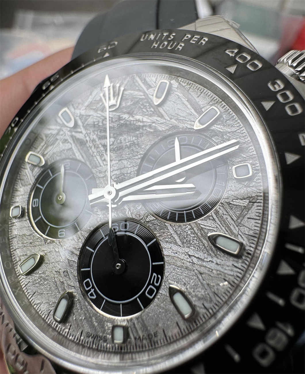 Clean Factory Daytona 4130 Meteorite Dial Replica (Grey Oysterflex RB Style)