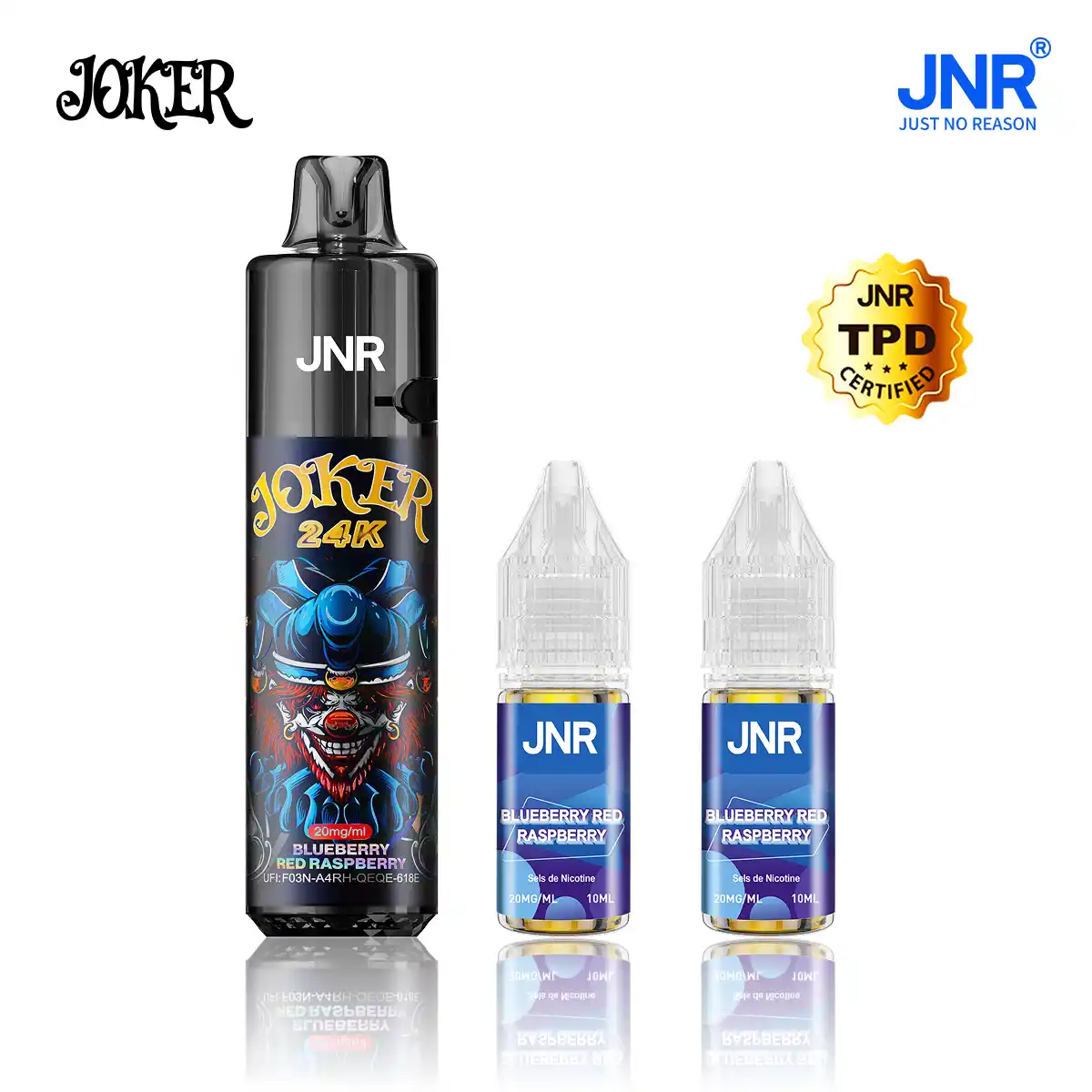 JNR Joker 24000 Puffs - Kit Pod Remplissable et Rechargeable - Vape Grok