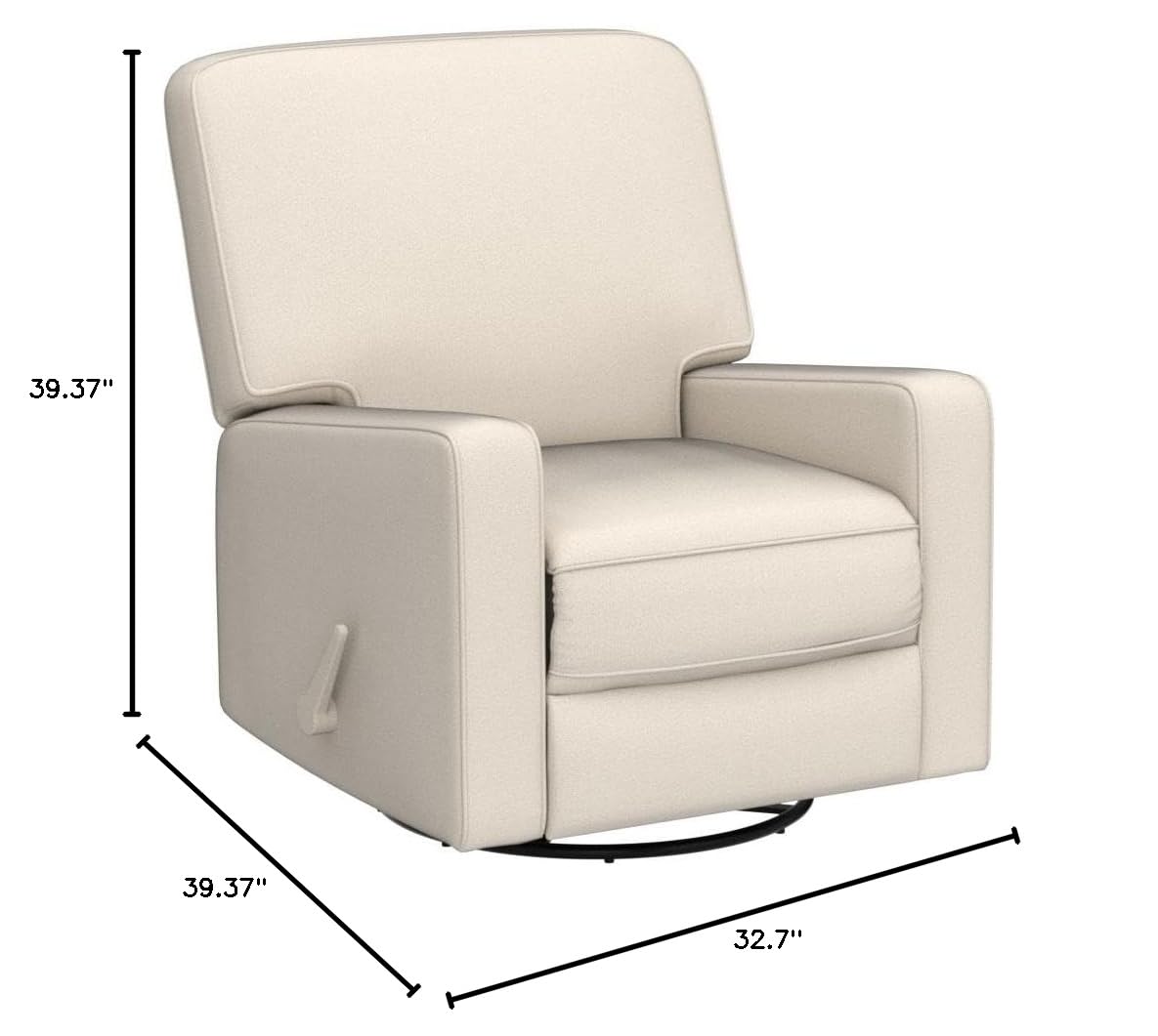 Manual Recliner Nursery Glider & Swivel Rocking Recliner Chair, Fabric