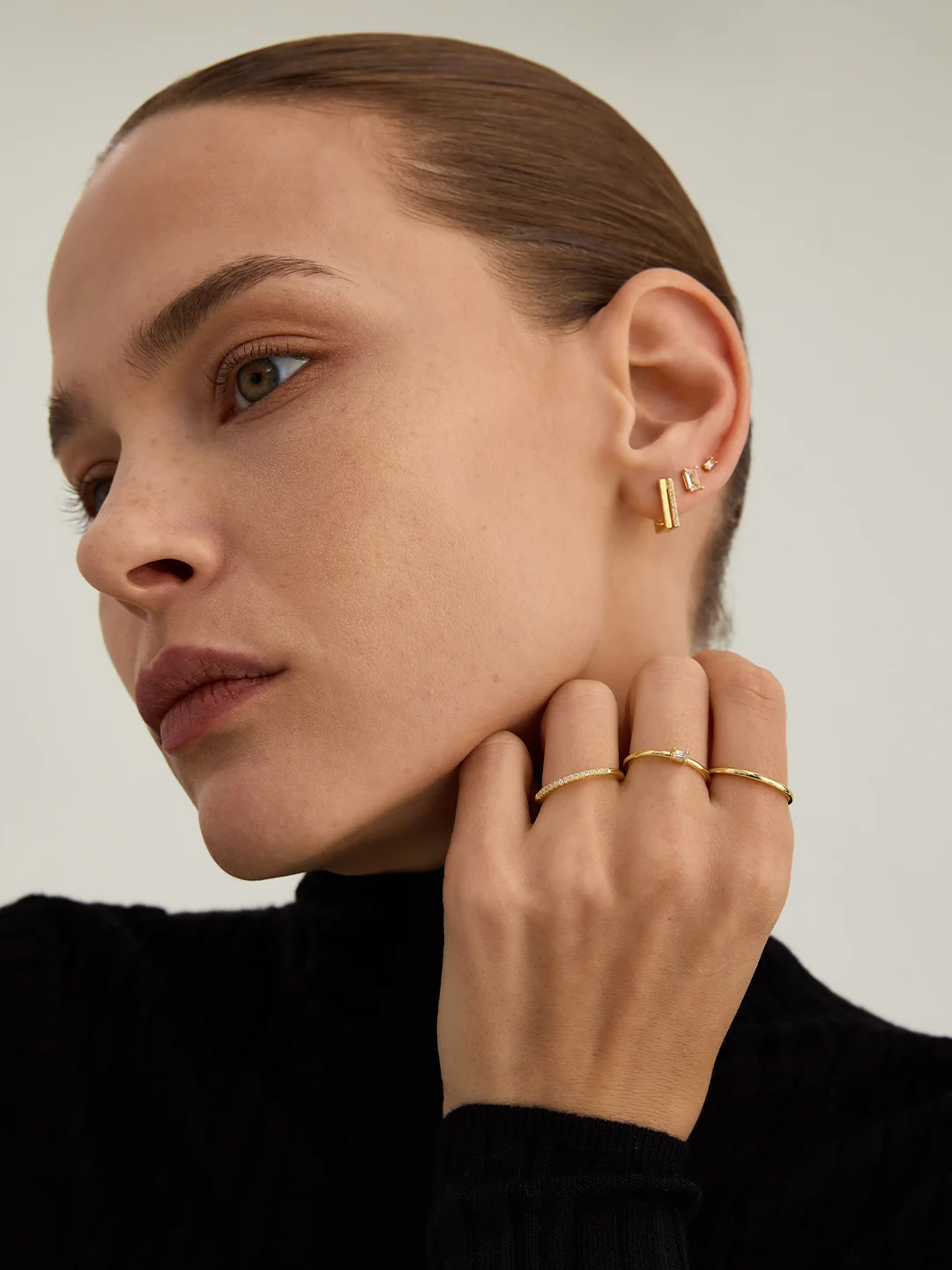 Baguette Sapphire Stacker Ring