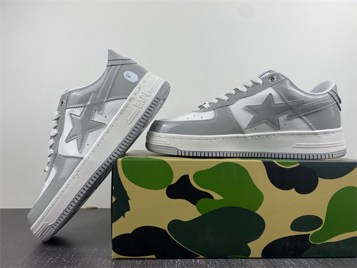 BAP Sta Patent Leather White Grey 1I70-191-022