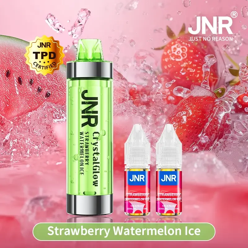 JNR Crystal Glow 33K Puffs - Kit Pod Remplissable et Rechargeable - Vape Grok