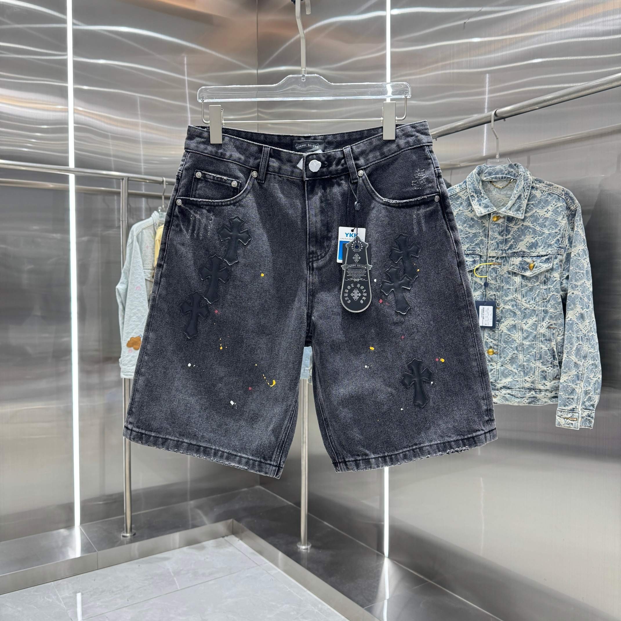 Chrome H Denim shorts
