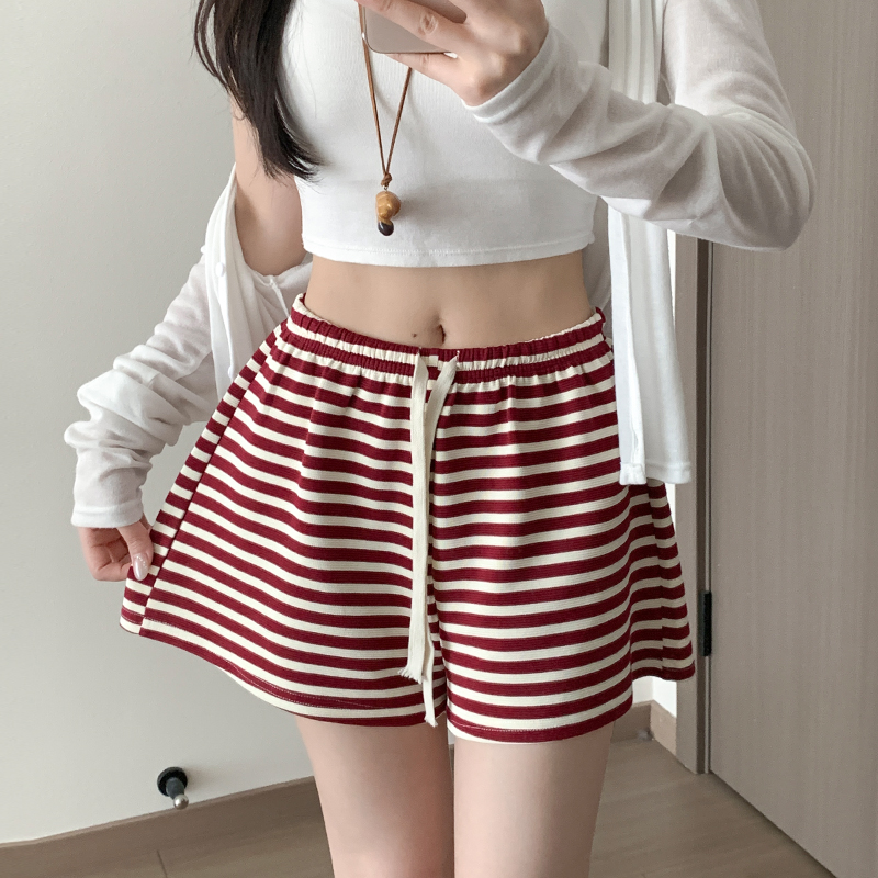 All-match high waist casual pants wide leg shorts for women