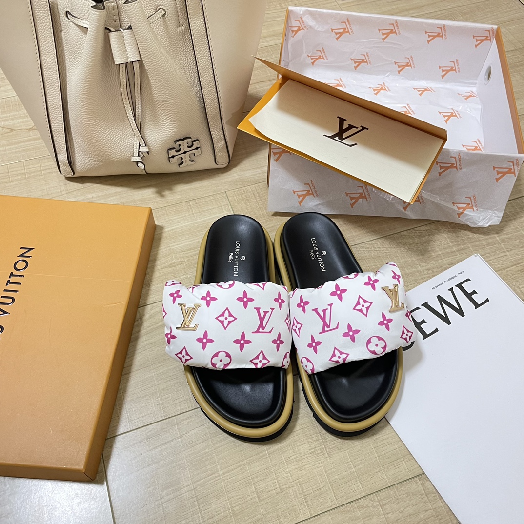 Letter Buckle Slippers LX-872018