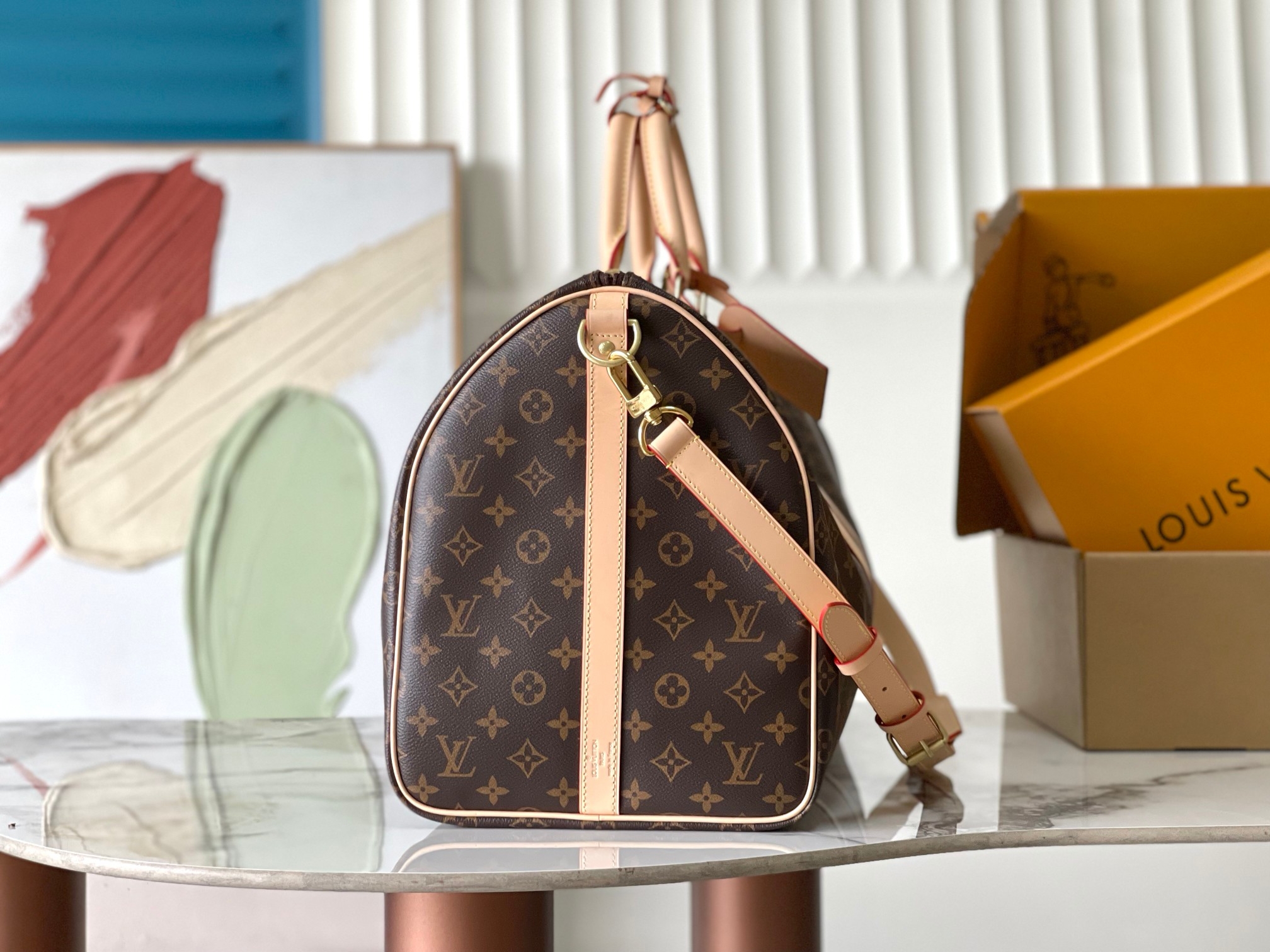 LV  Monogram Keepall Bandouliere 55