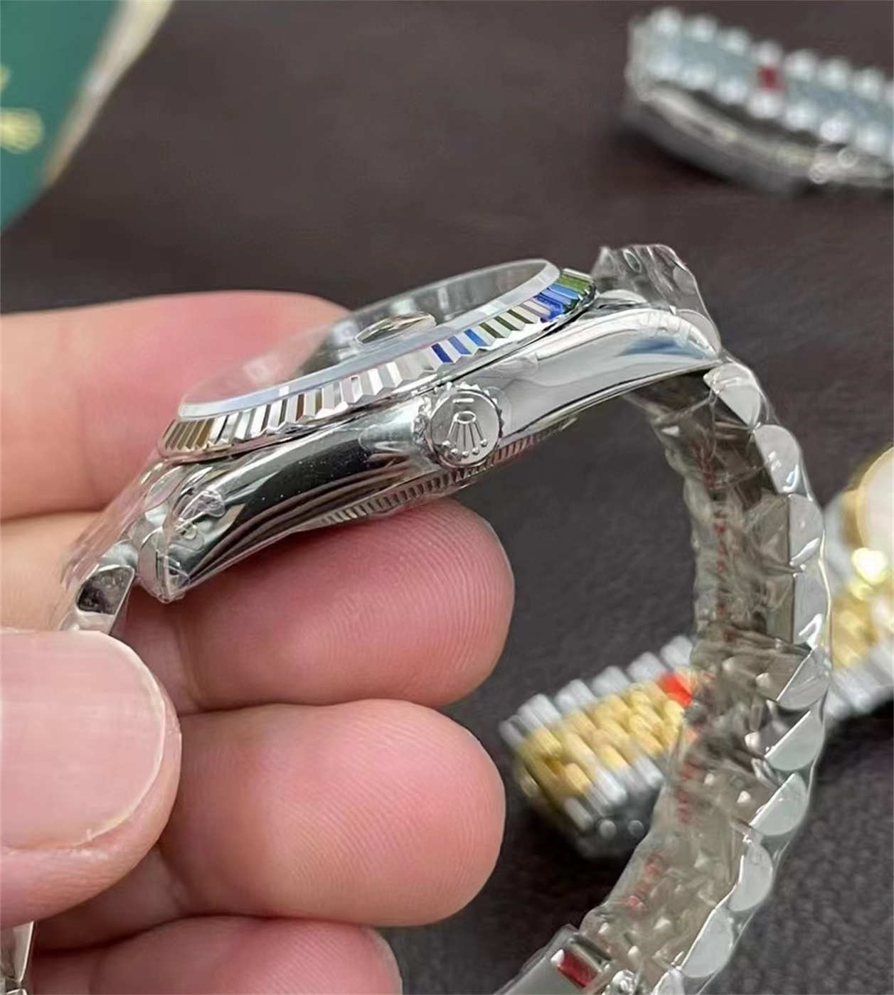Rolex Datejust 36 Palm Dial Diamond Replica – VS Factory M126234-0055 with Dandong 3235 Movement