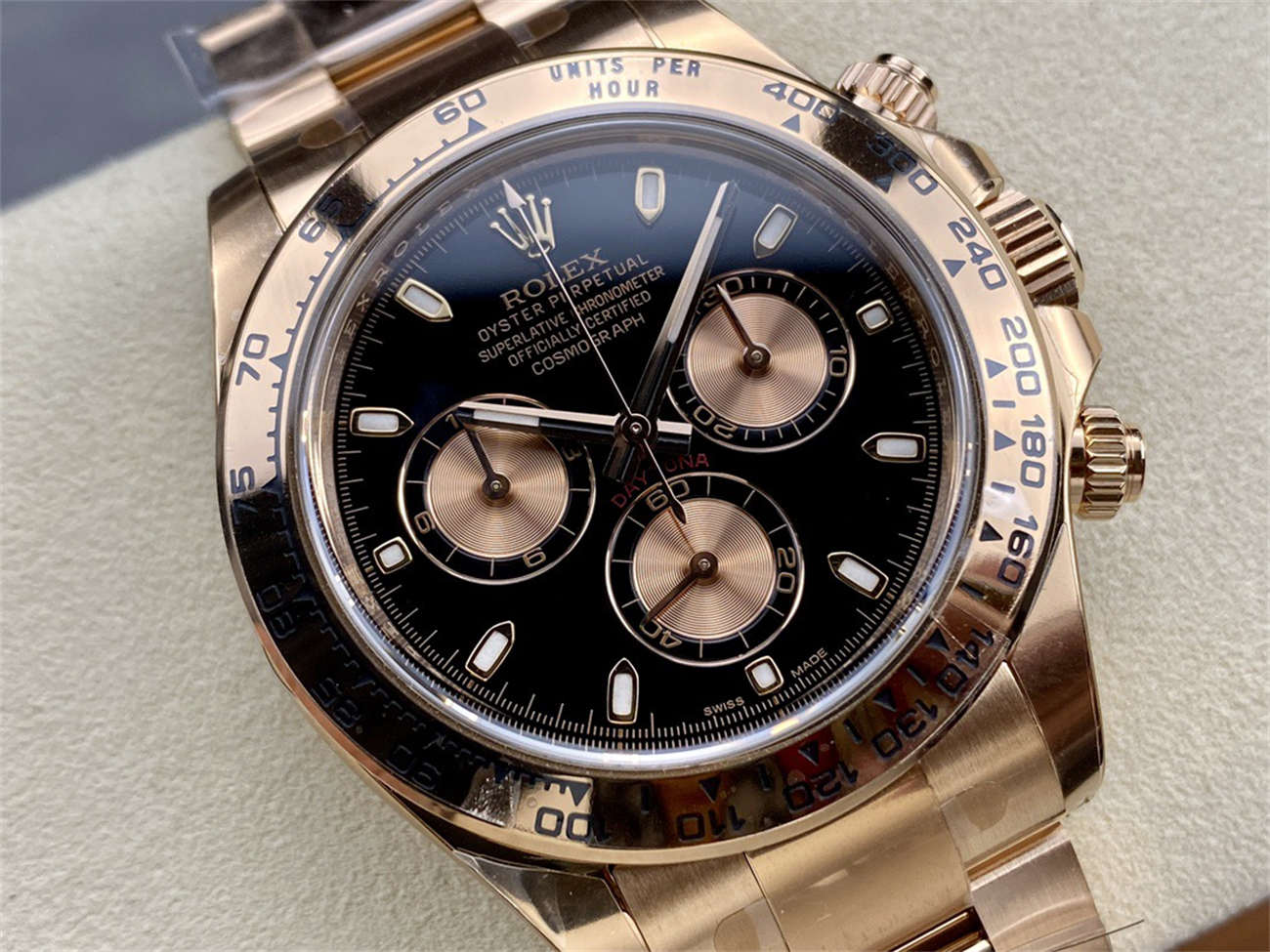 Rolex Daytona Everose Black Dial – Clean Factory Edition