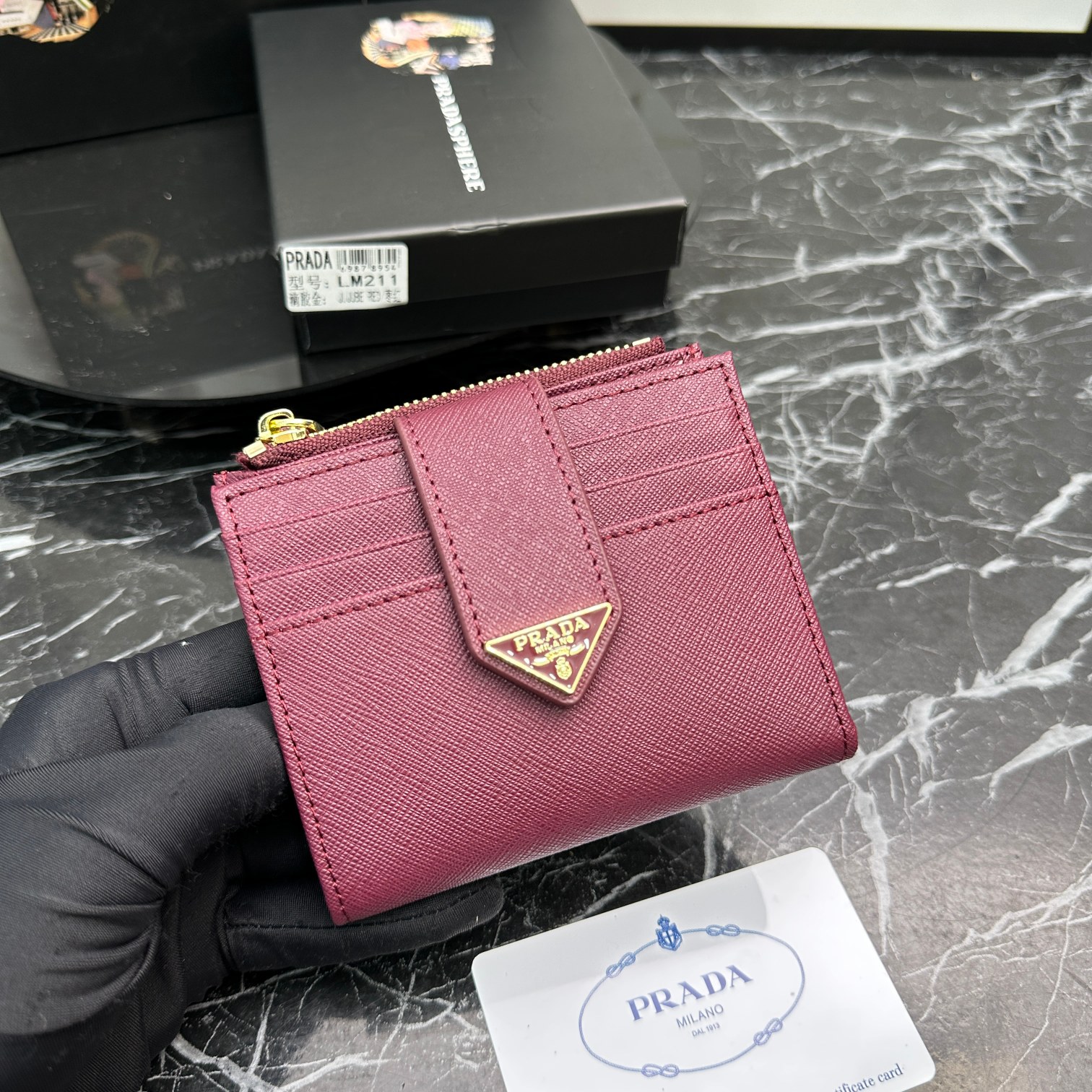Fashion 3.9″x3.5″x0.8″ Great quality Blue Leather Wallet QB-927078
