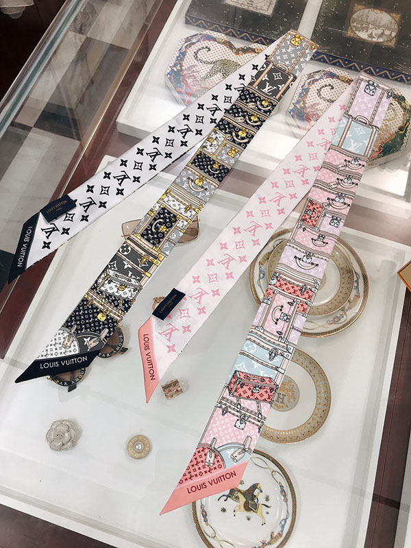 120x8cm Classical Prints Handbag Ribbon Scarf Neck Bow WJ-987042