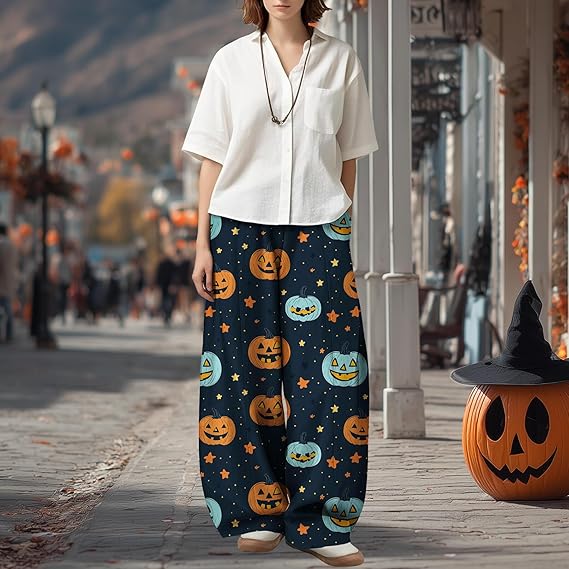 AERLEN Womens Pattern Print Pants