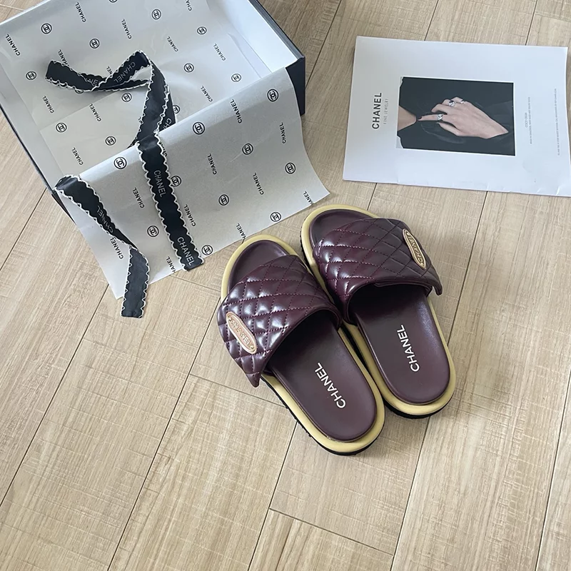 Genuine Leather Hook and Loop Flat Slippers LX-6613344
