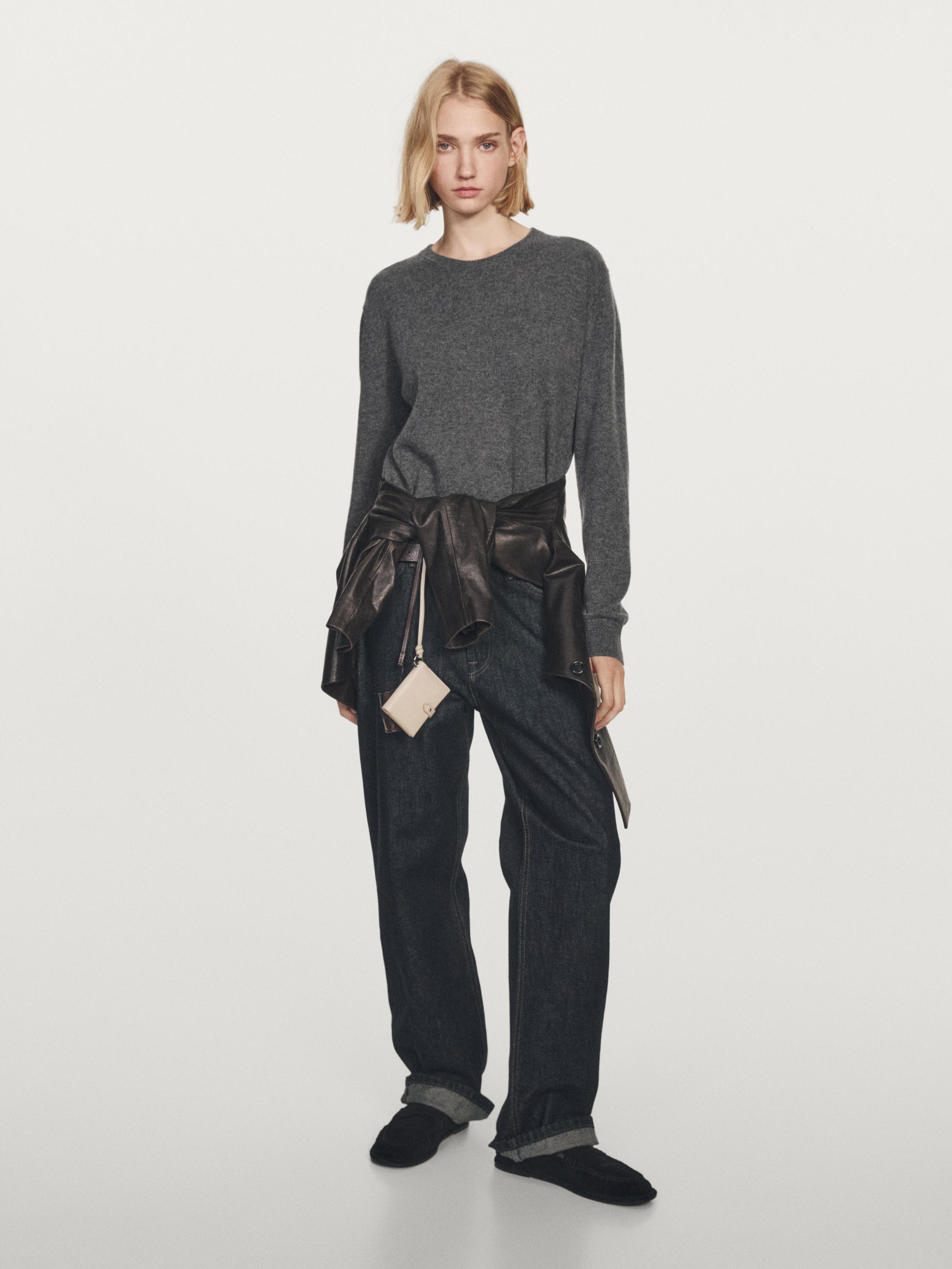 Jersey punto cuello redondo cashmere