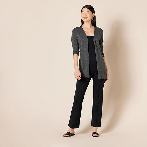 Women's Stretchy Ponte Pull-On Mid Rise Ankle Length Pants