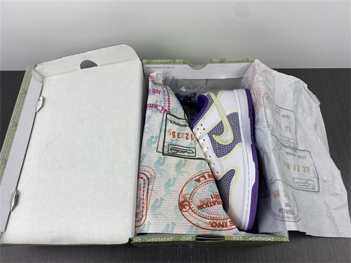 NK Dunk Low Union Passport Pack Court Purple DJ9649-500