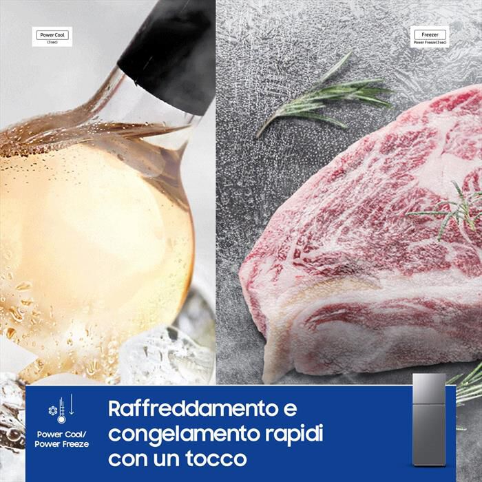SAMSUNG - Frigorifero 2 porte RT31CG5624S9ES Classe E 297 lt-Metal Inox