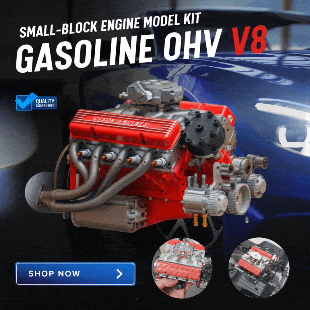 🔥BLACK FRIDAY BLOWOUT: Save 49%-Gasoline OHV V8 Small-block Engine Model Kits