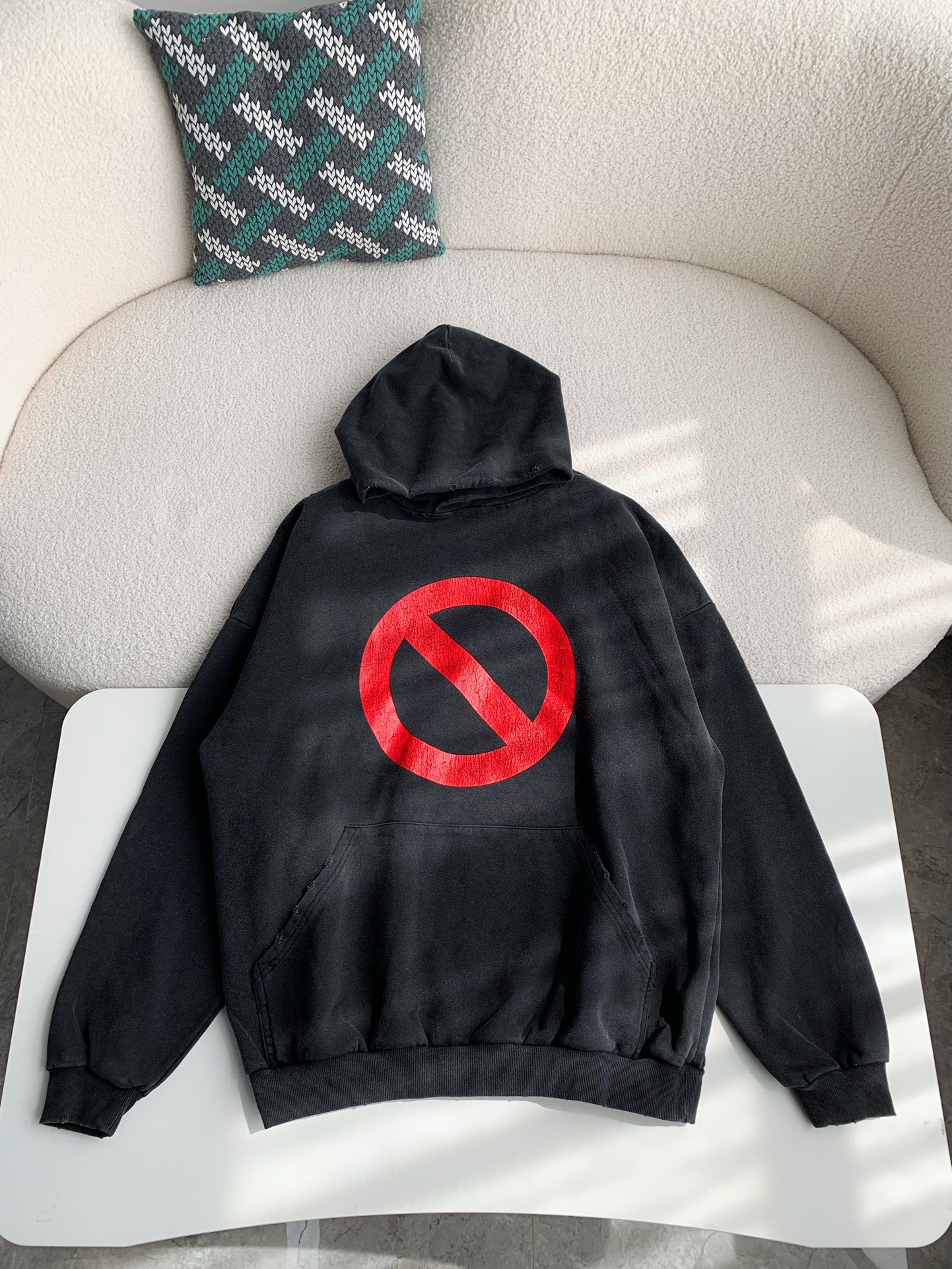 BLCG monogram print hooded sweatshirt