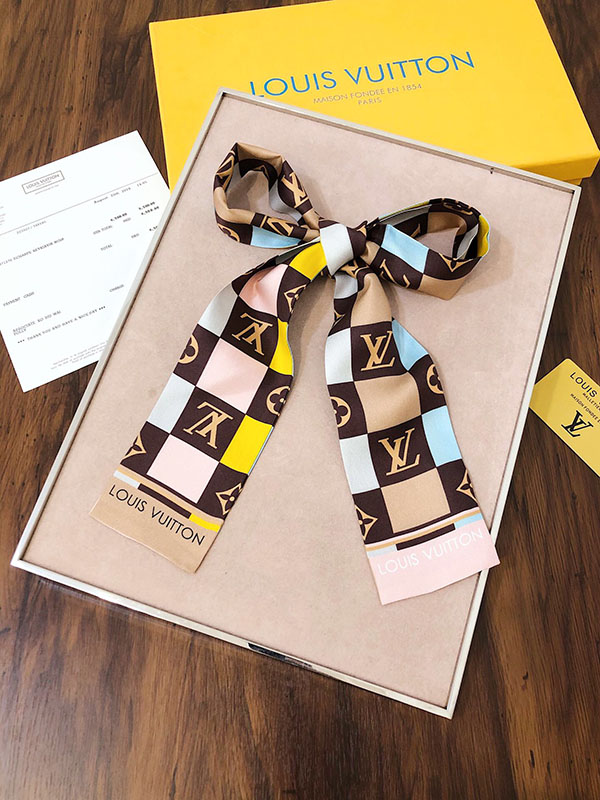 120x8cm Squares Handbag Ribbon Scarf Neck Bow WJ-987025