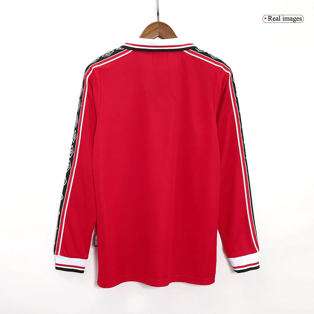 Manchester United 1998/99 Home Long Sleeve Retro Soccer Jersey