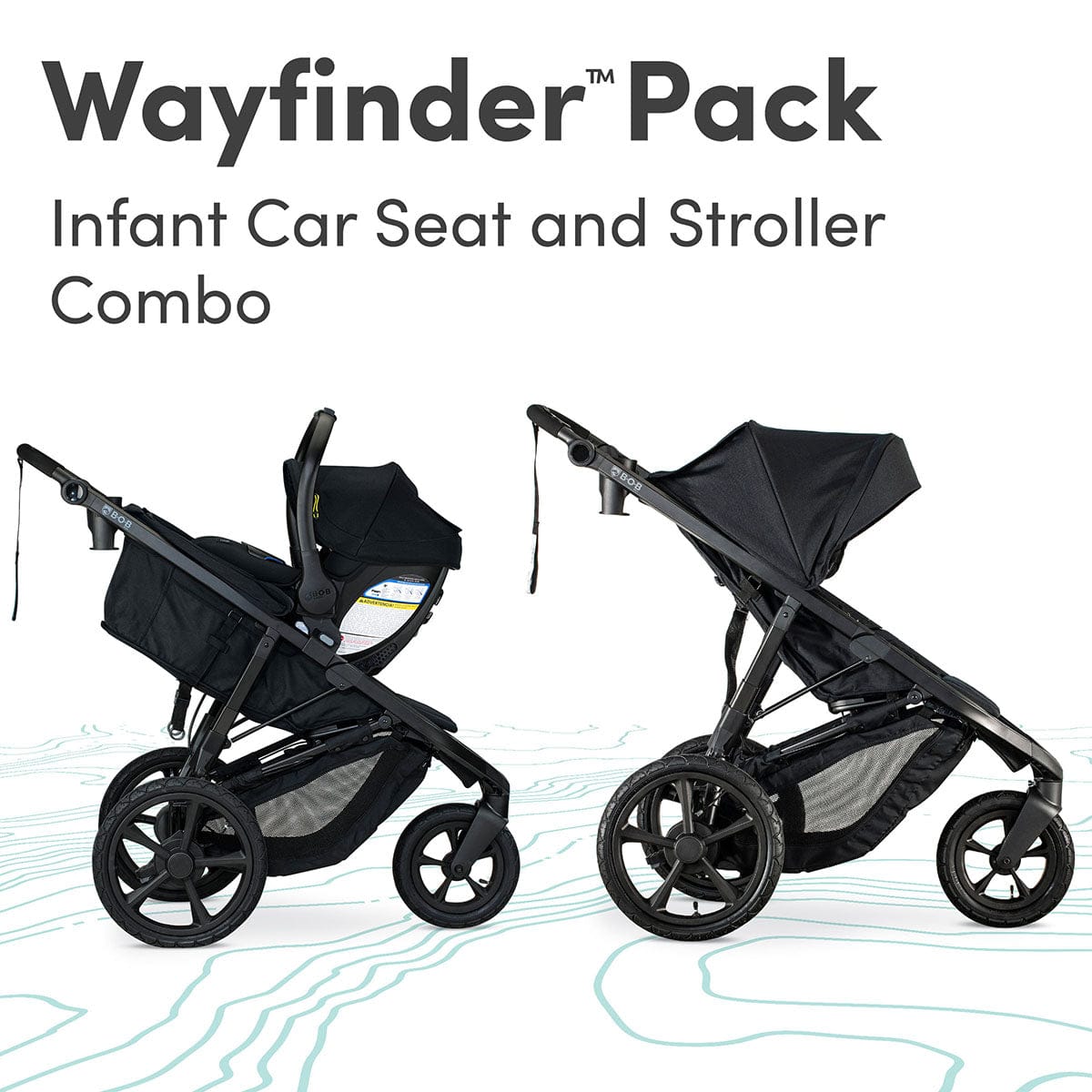 BOB Wayfinder + Champ ClickTight Travel System - Nightfall