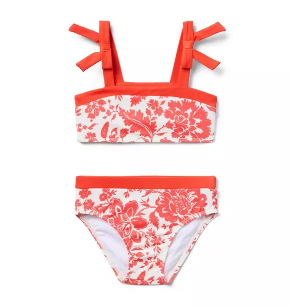 Recycled Floral Bow 2-Piece Swimsuit